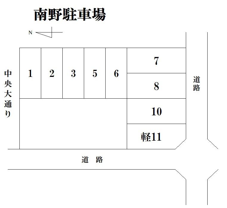 南野駐車場の駐車配置図