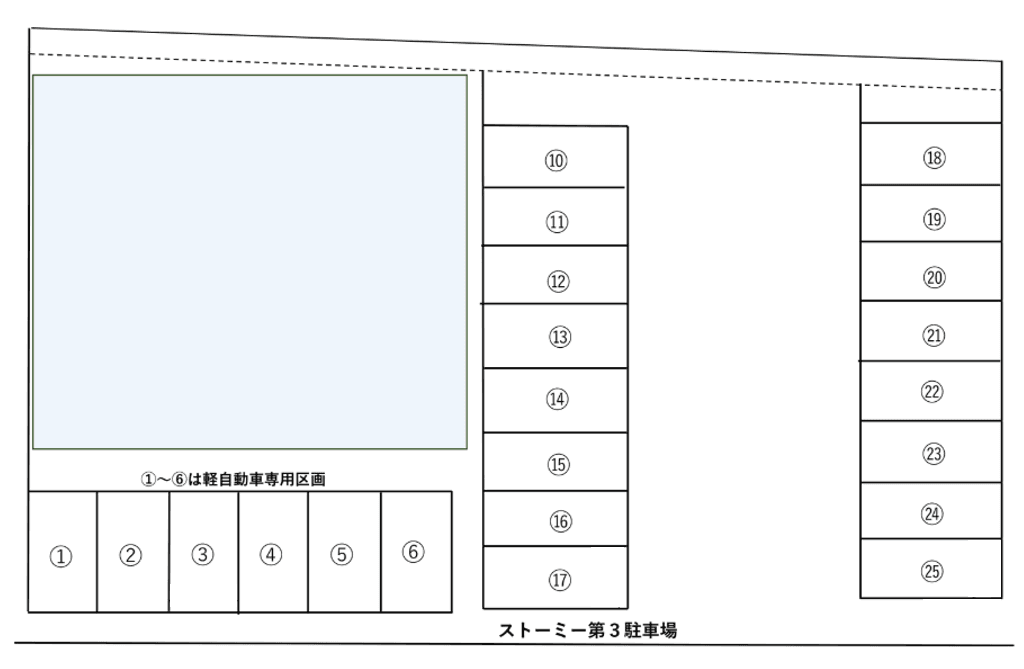 ストーミー第三駐車場の駐車配置図