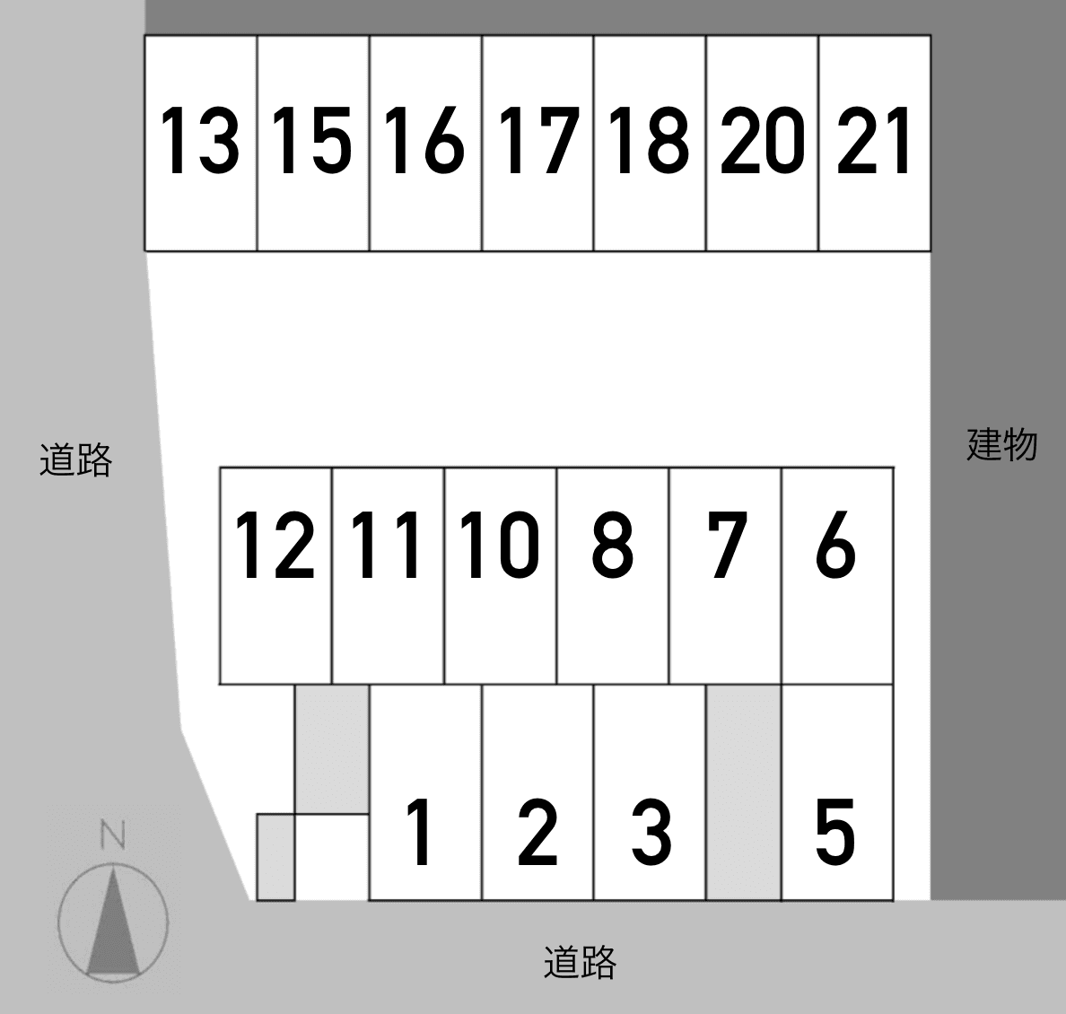 白﨑日之出駐車場の駐車配置図