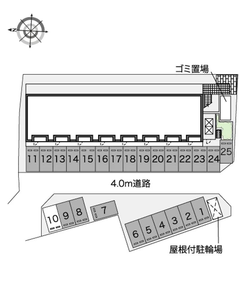 ル　コフレ(43094)　敷地外駐車場の駐車配置図