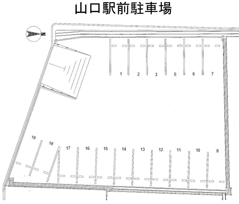 山口駅前駐車場の駐車配置図
