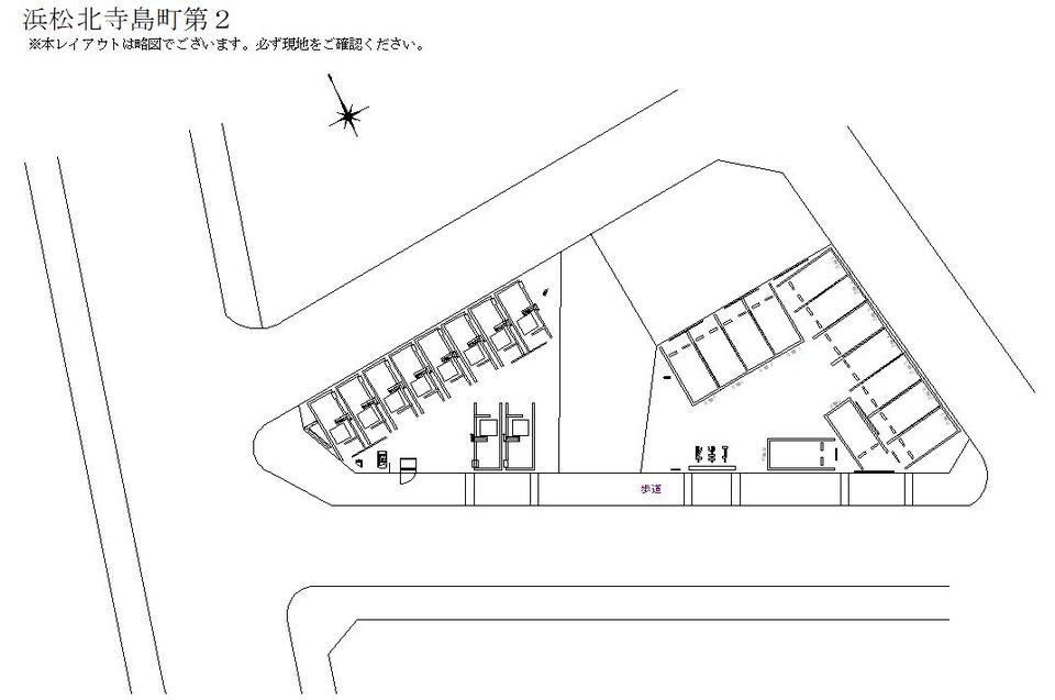 浜松北寺島町第２の駐車配置図