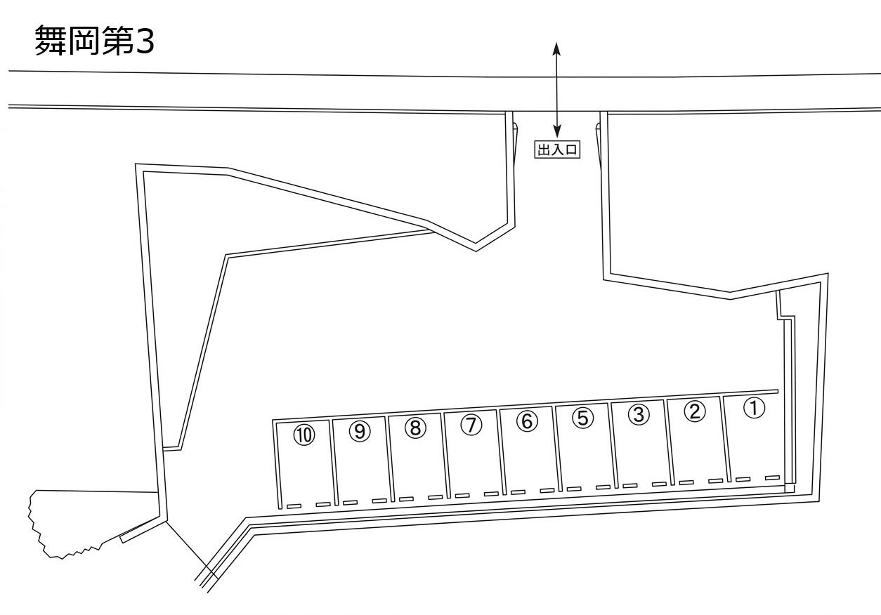 【TD】舞岡第3駐車場の駐車配置図