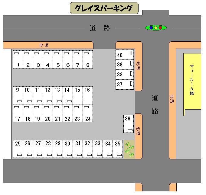グレイスパーキングの駐車配置図