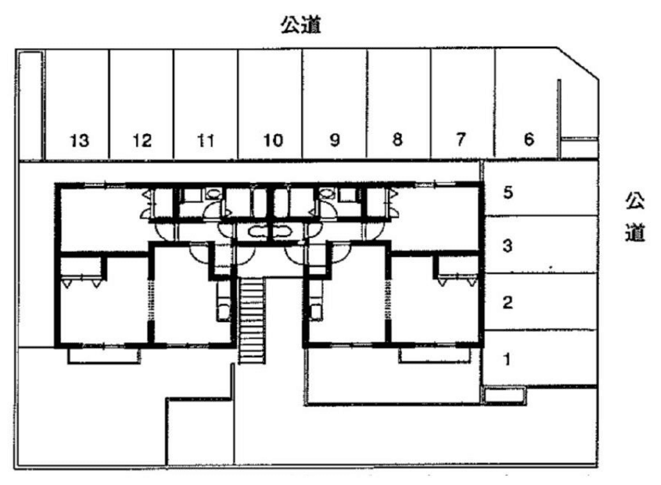 ヴェルディールパーキングの駐車配置図