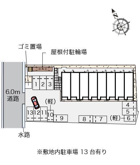 クレイノＦＬＯＷＥＲ　和(57993)の駐車配置図