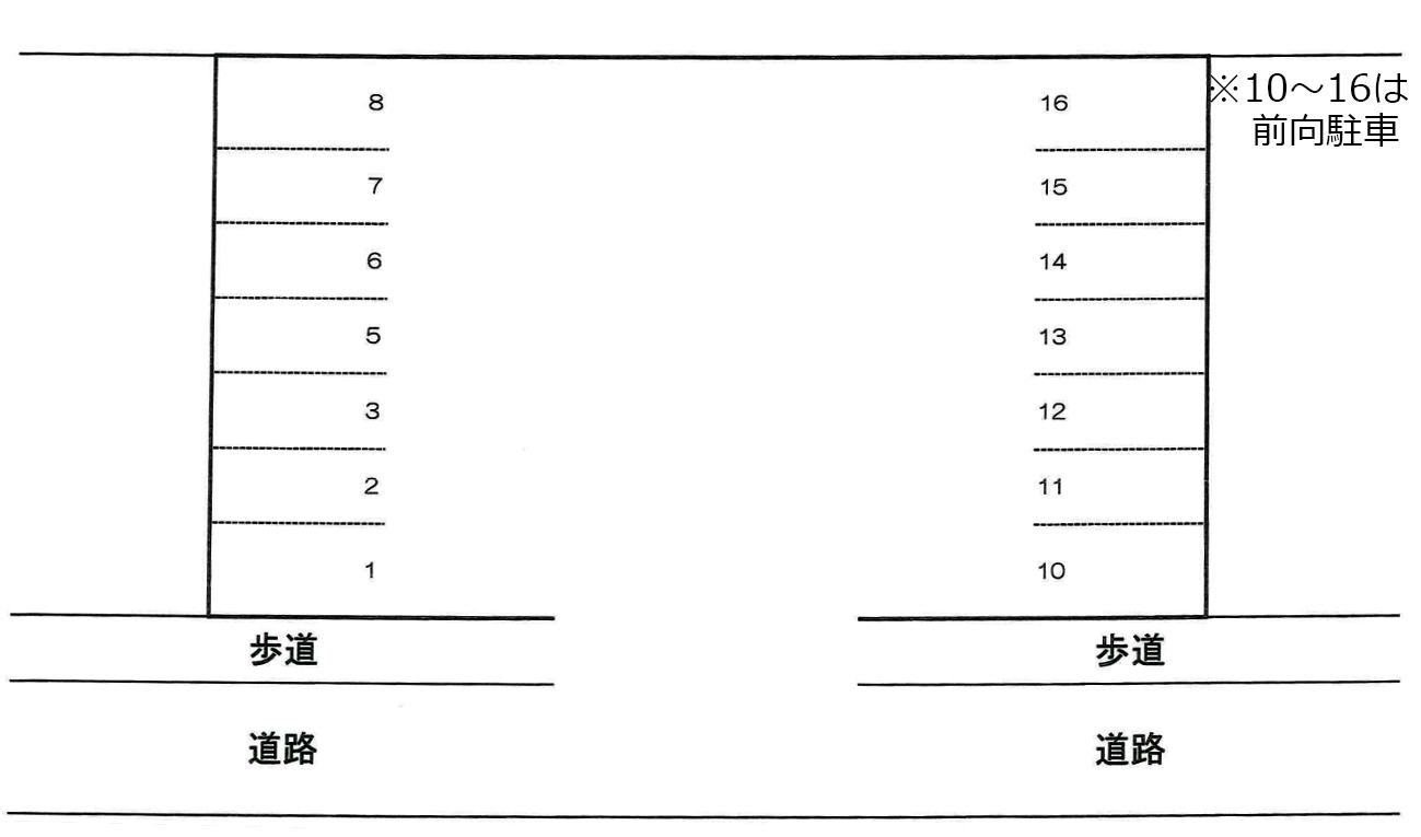 浜松市中央区天龍川町849-1駐車場の駐車配置図