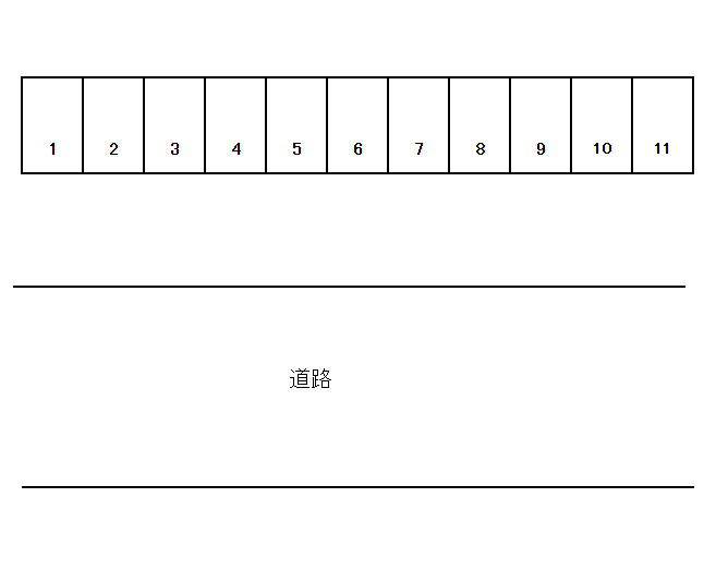 かみが駐車場の駐車配置図