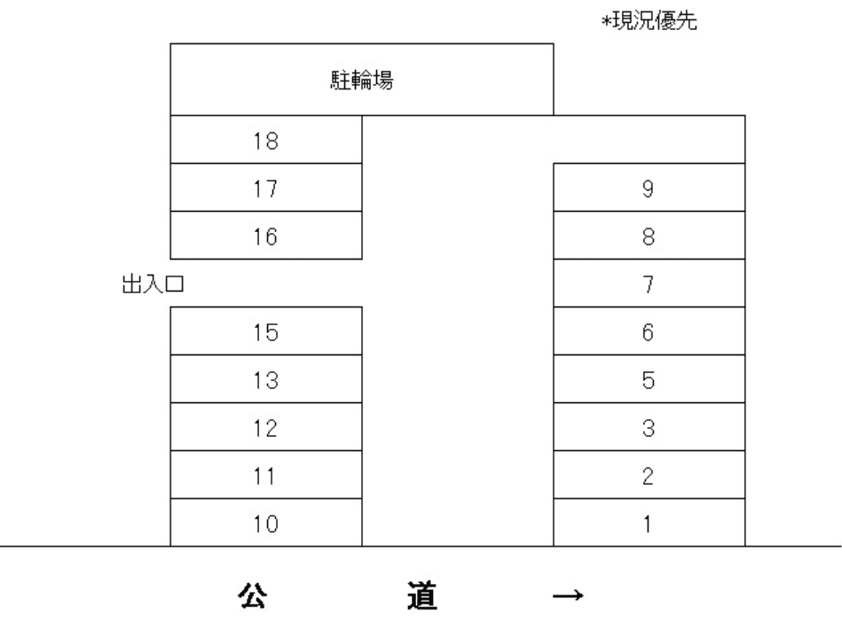 リオグランデパーキングの駐車配置図