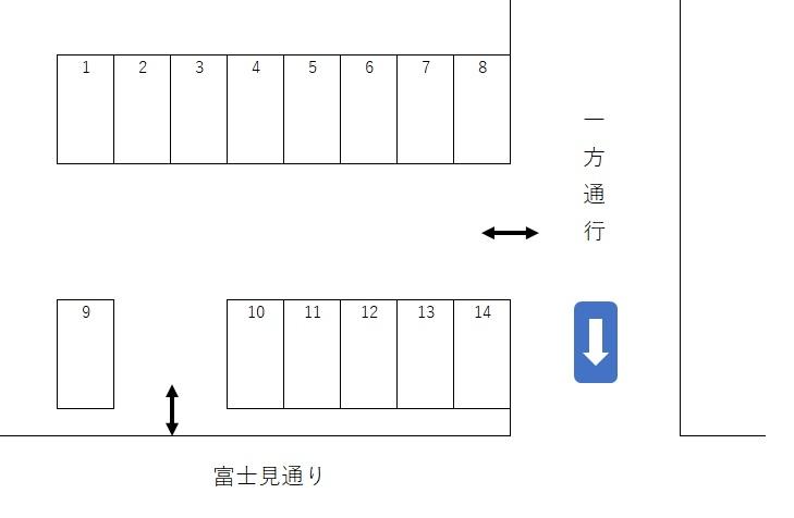 富士見セブン月極駐車場の駐車配置図