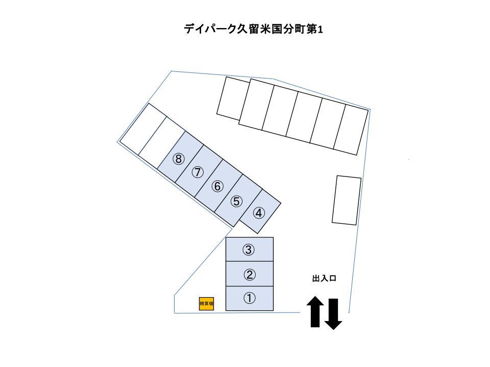 デイパーク久留米国分町第1の駐車配置図