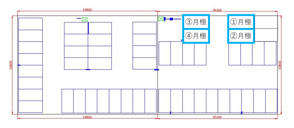 豊田町駅前第２の駐車配置図