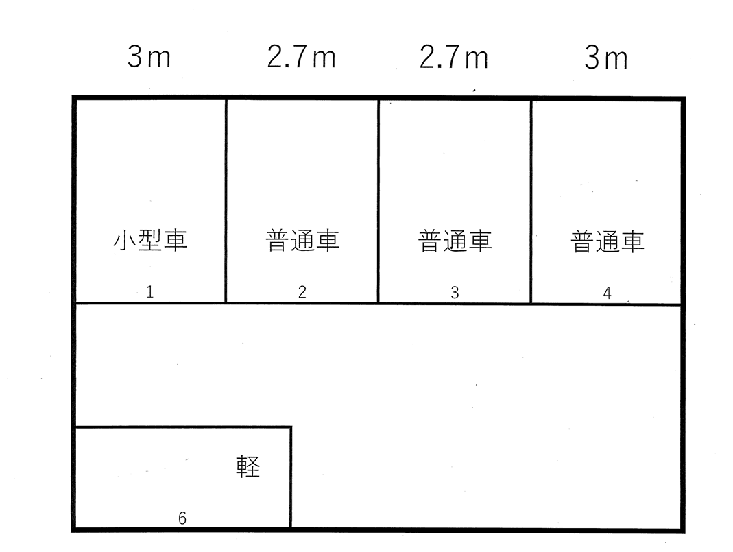 柳瀬1丁目パーキングの駐車配置図
