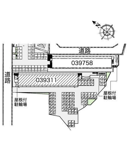 センターヴィレ(39311)の駐車配置図