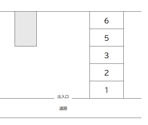 石川駐車場の駐車配置図
