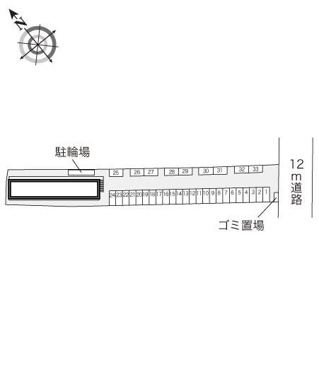 クイーンズコート守山(17407)の駐車配置図