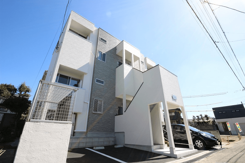 CB二日市ｶﾙﾑの外観・駐車場イメージ1枚目