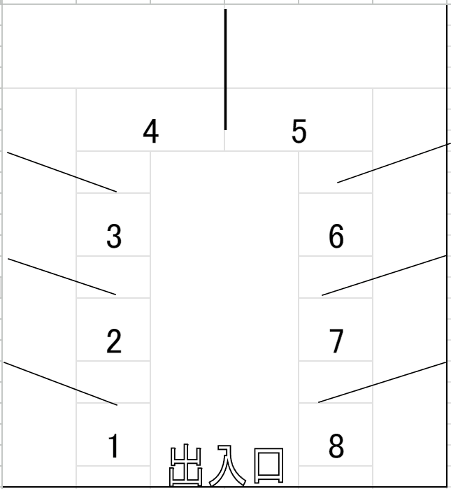 天久パーキングの駐車配置図