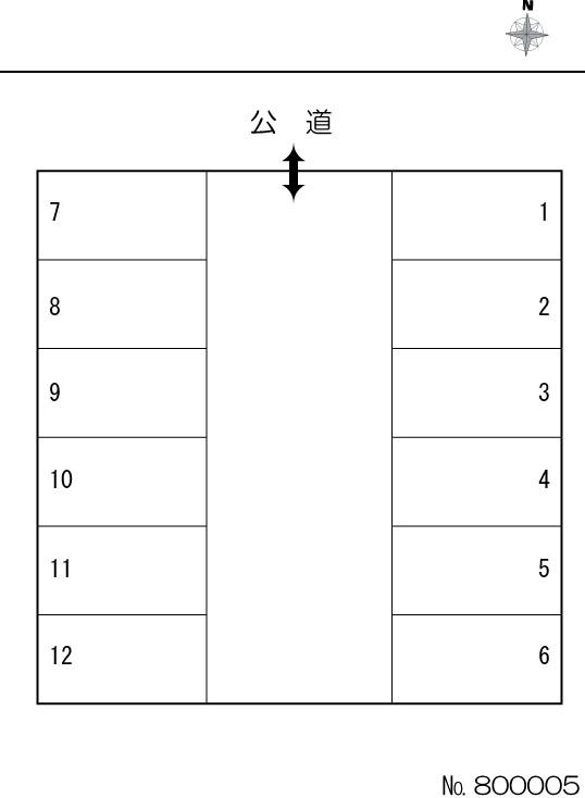上志段味(小関)駐車場の駐車配置図