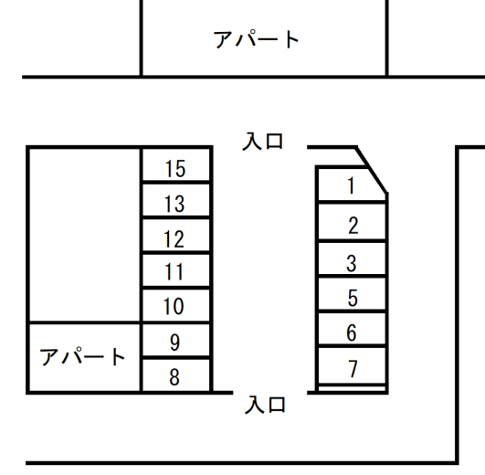 上原Ａ－２駐車場の駐車配置図