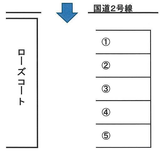 ローズコート駐車場の駐車配置図