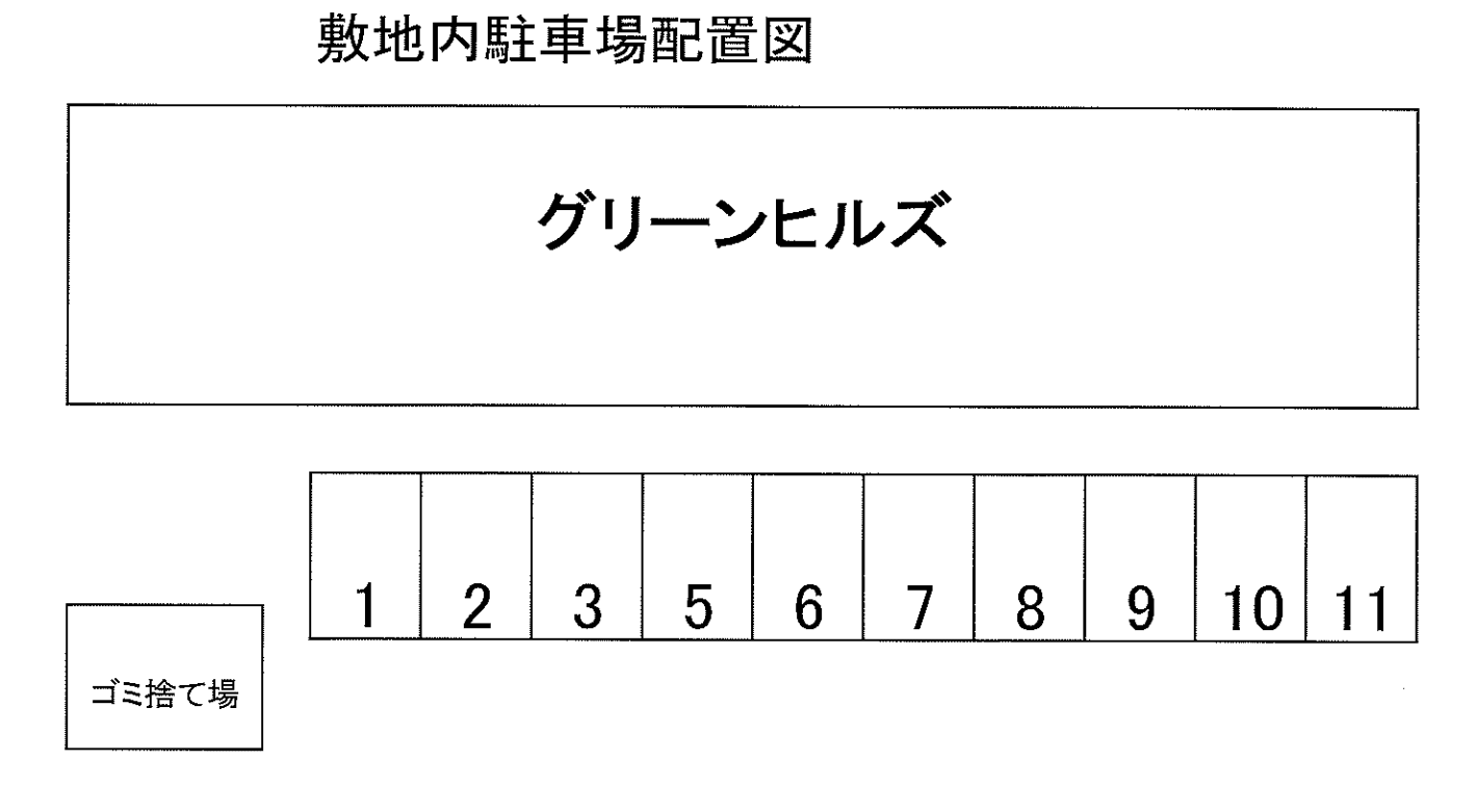 グリーンヒルズの駐車配置図