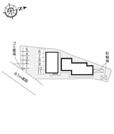 横木(21301)の駐車配置図