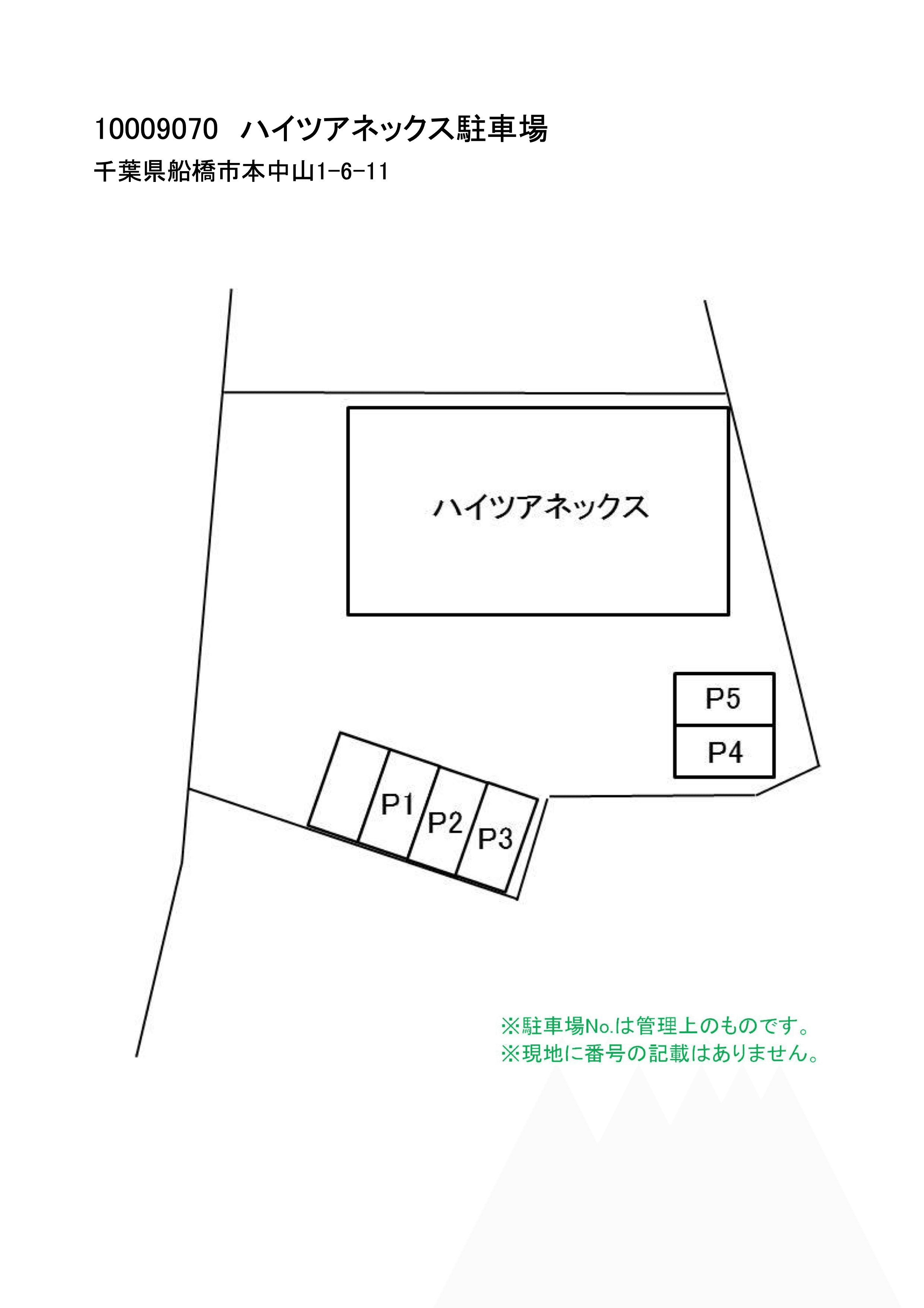 ハイツアネックス駐車場の駐車配置図