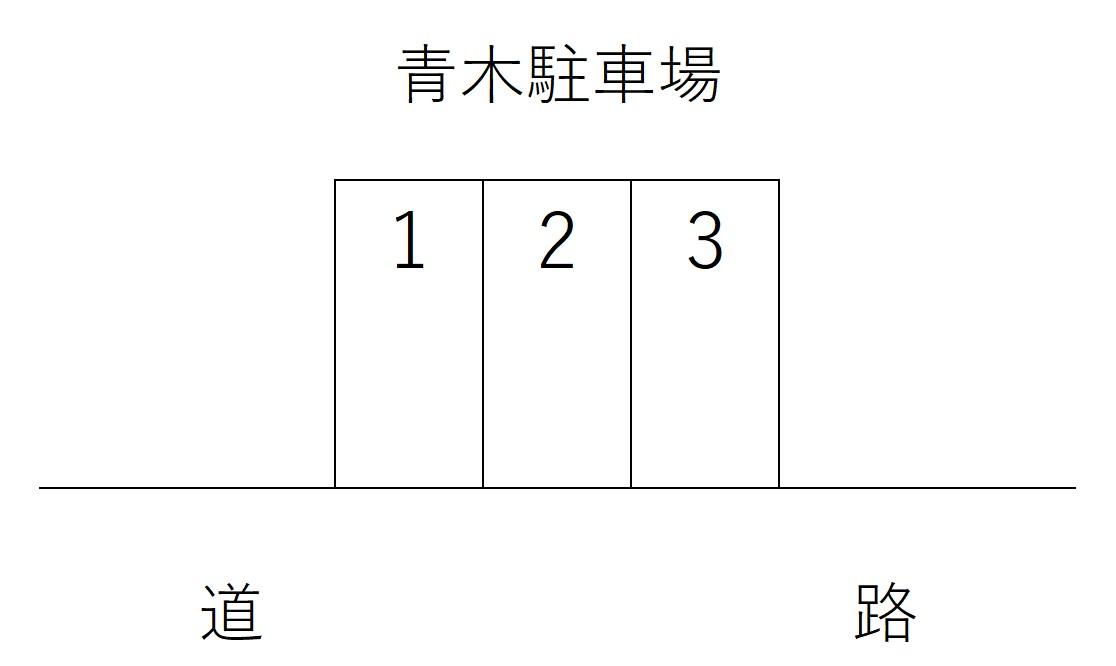 青木駐車場の駐車配置図