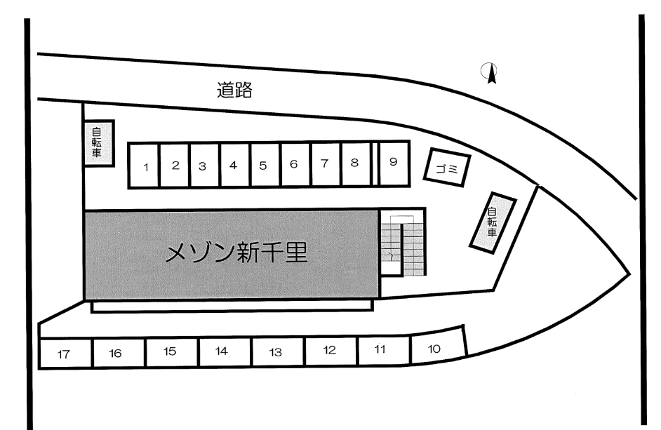 メゾン新千里の駐車配置図