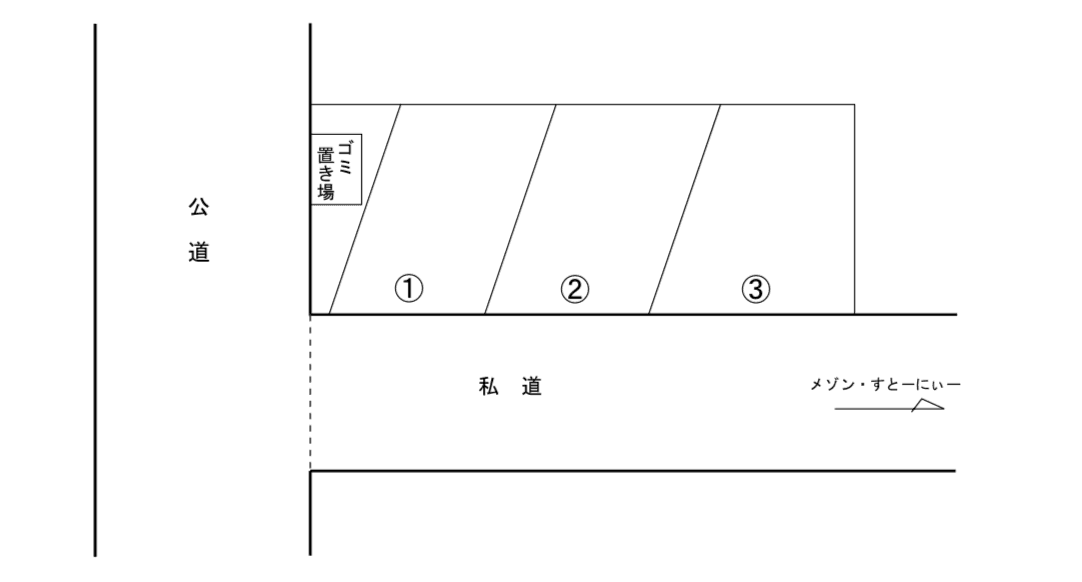 石井駐車場第1の駐車配置図