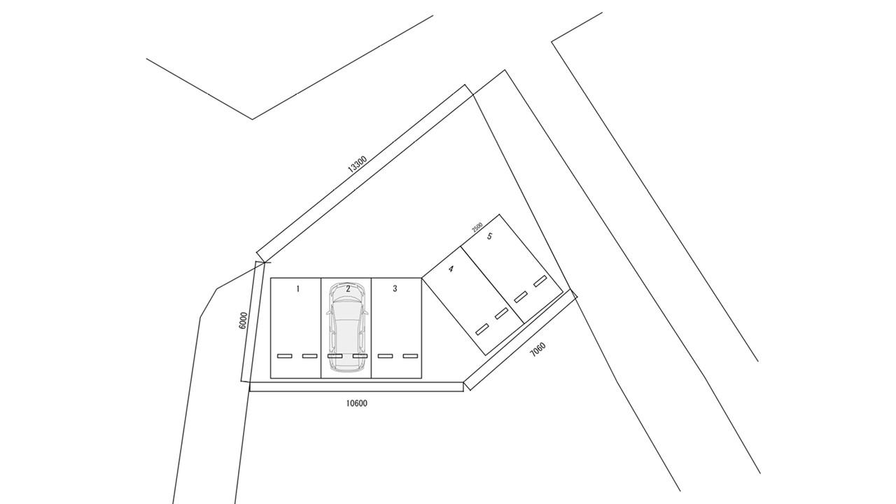 横須賀市久比里2丁目第1の駐車配置図