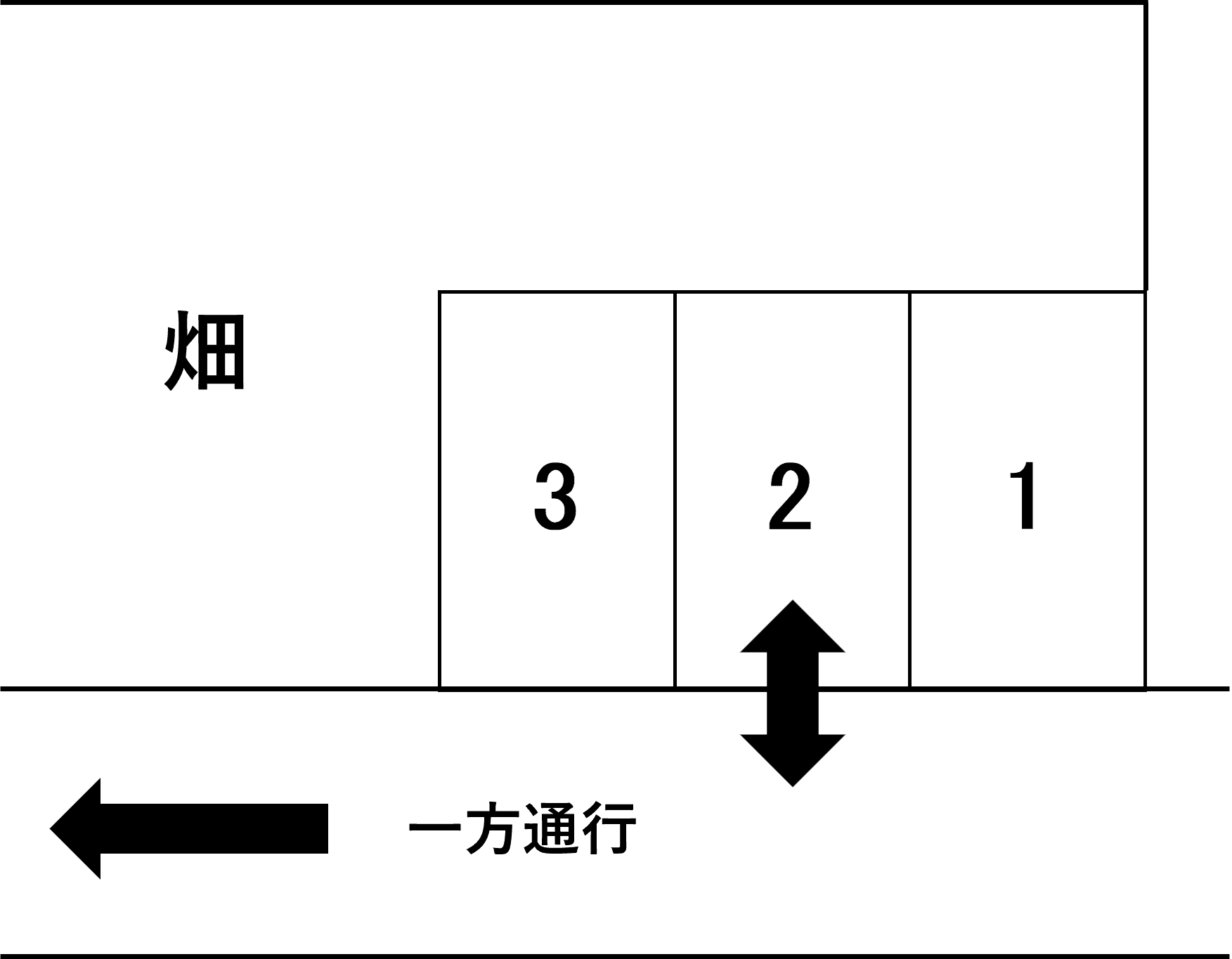 田島中村駐車場の駐車配置図