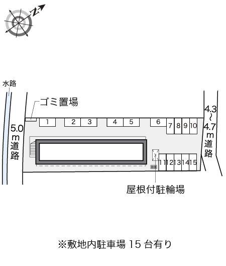 フローラ松岡(19649)の駐車配置図