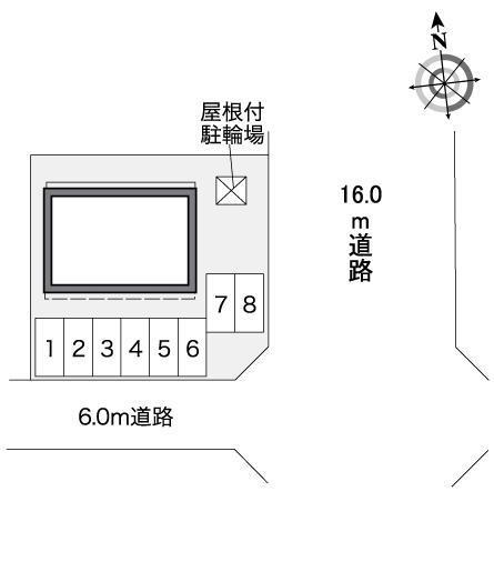 マ　メゾン３(36409)の駐車配置図