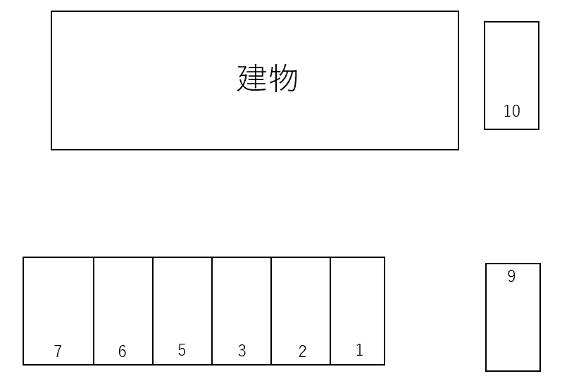 グリーンハイムイイジマの駐車配置図