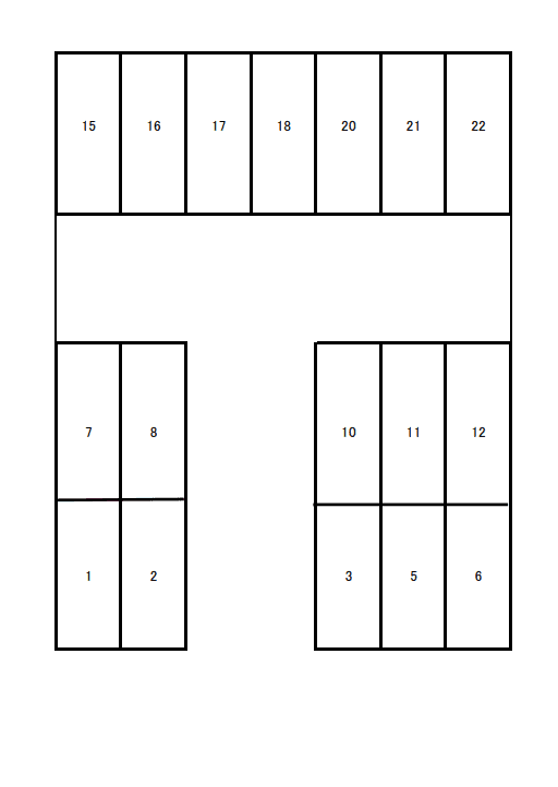 諸江町駐車場Aの駐車配置図