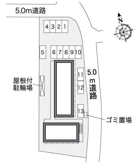 美勝園(36794)の駐車配置図