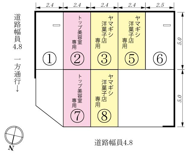 柴崎パーキングの駐車配置図
