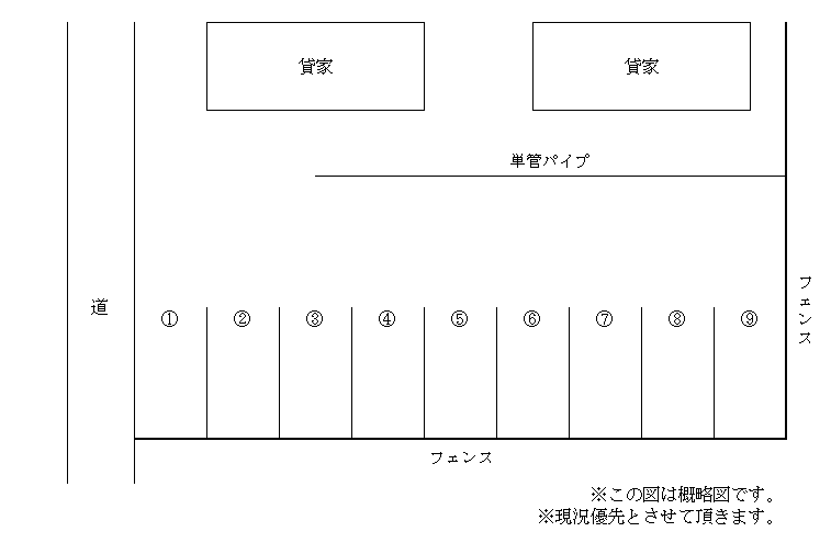 笹部3丁目駐車場の駐車配置図