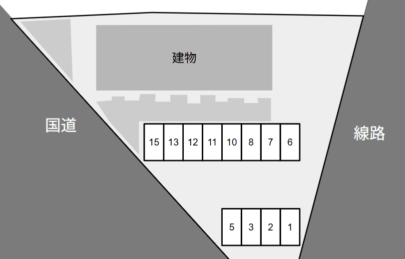 ｃｈａｒｍｅ別駐車場の駐車配置図