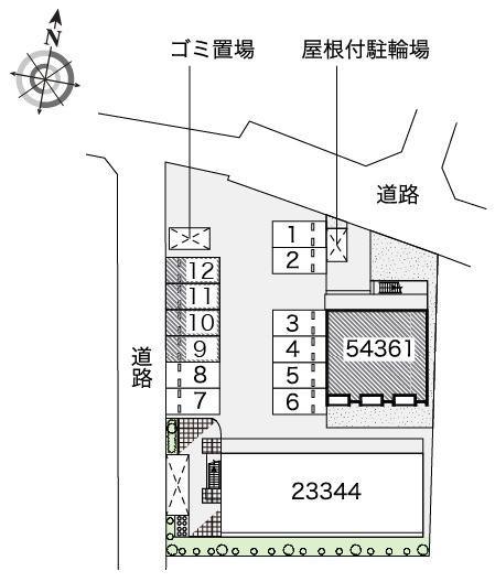 ｌｕｅⅡ(54361)の駐車配置図