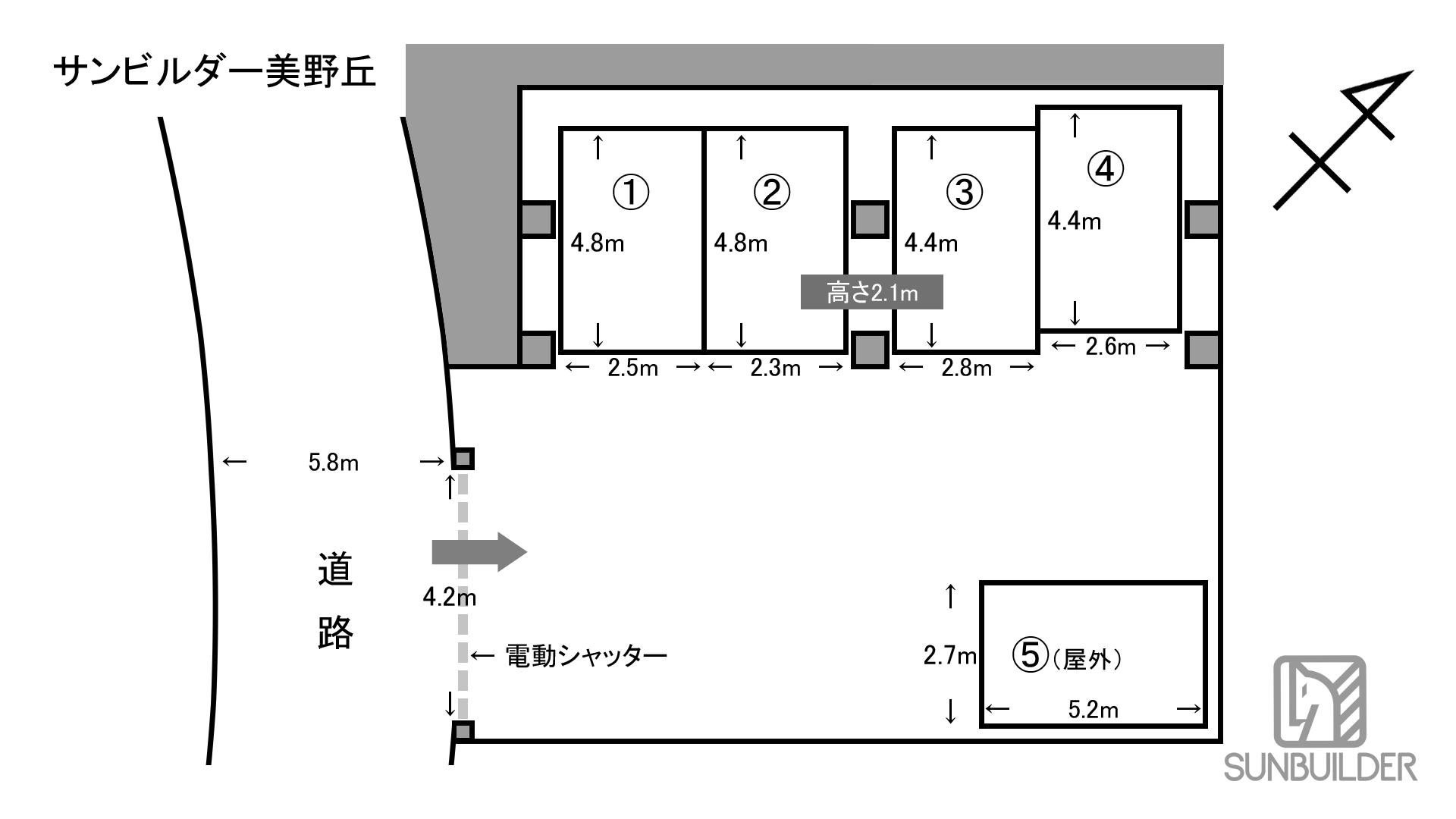 サンビルダー美野丘の駐車配置図