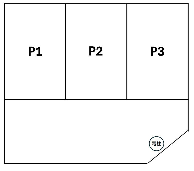 砂押橋パーキングの駐車配置図
