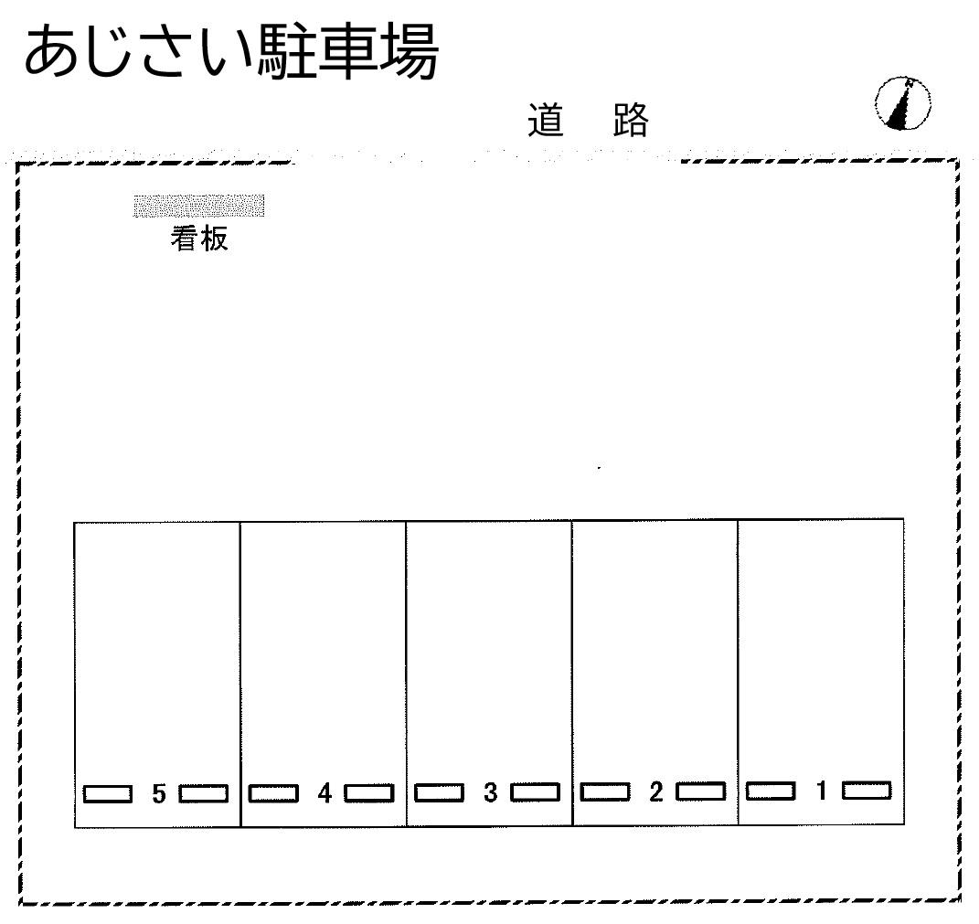 あじさい駐車場の駐車配置図