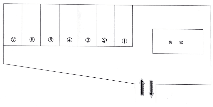 土井２丁目35駐車場の駐車配置図