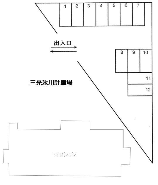 氷川町駐車場の駐車配置図