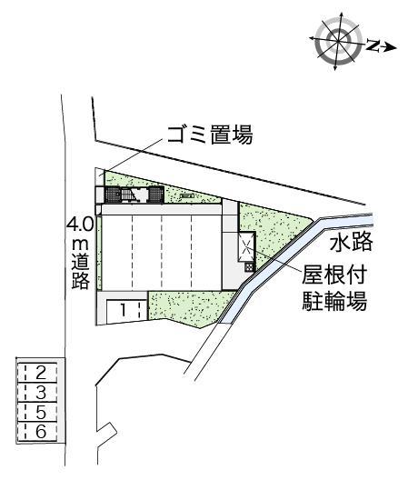 シャローム(43786)　敷地外駐車場の駐車配置図