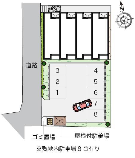 蟹江(53723)の駐車配置図