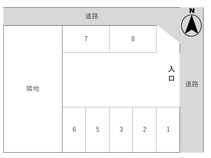 K-0115駐車場の駐車配置図